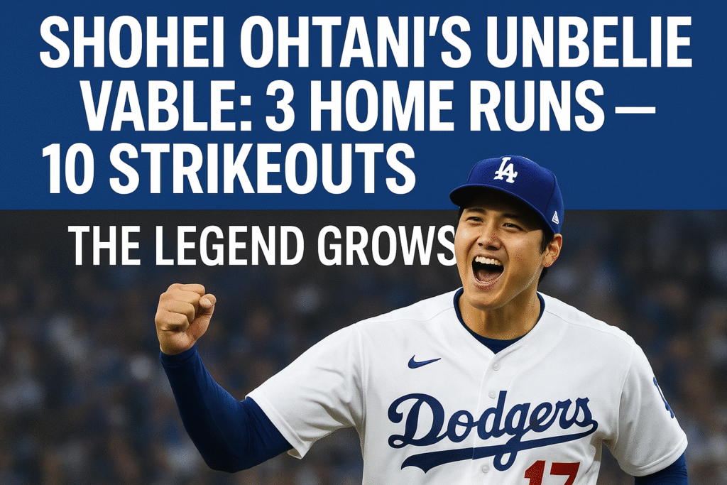 Shohei Ohtani’s Unbelievable Night: 3 Home Runs, 10 Strikeouts